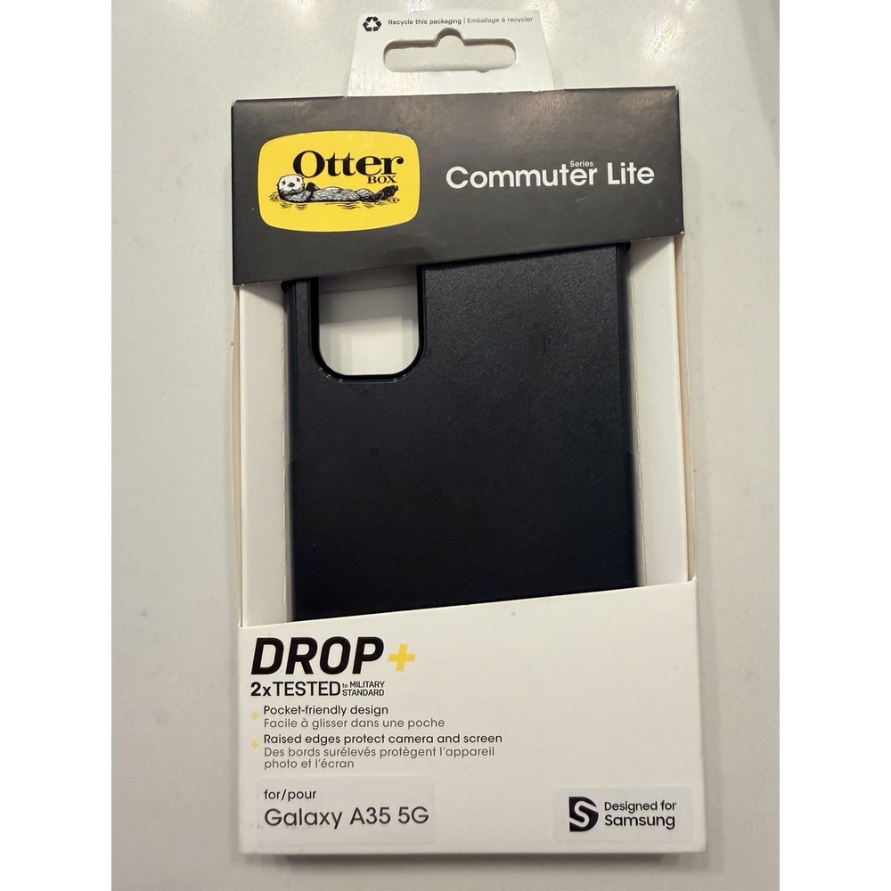 OtterBox Commuter Lite Shockproof Cell Phone Case Samsung Galaxy A35 5G, Black
